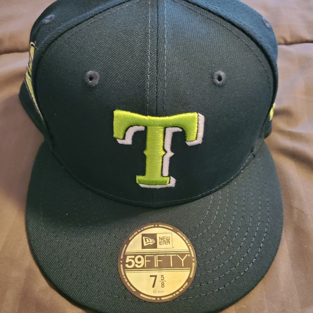 TEXAS RANGERS NEW ERA 59FIFTY 2020 INAUGURAL SEASON SIDE PATCH HAT 7 5/8 GREEN